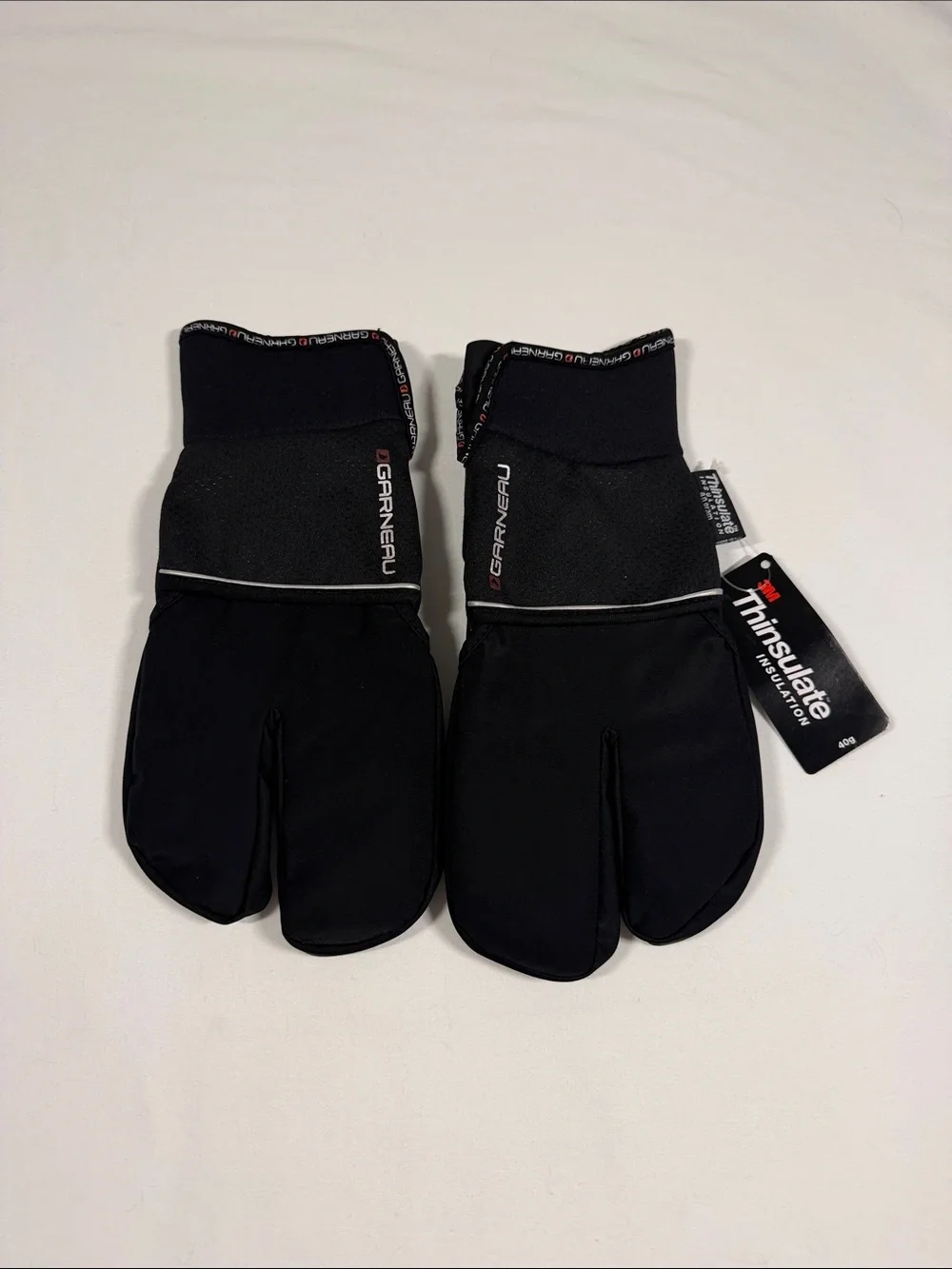 3M Thinsulate Black Cold Weather Cycling Gloves Split-Finger NWOT